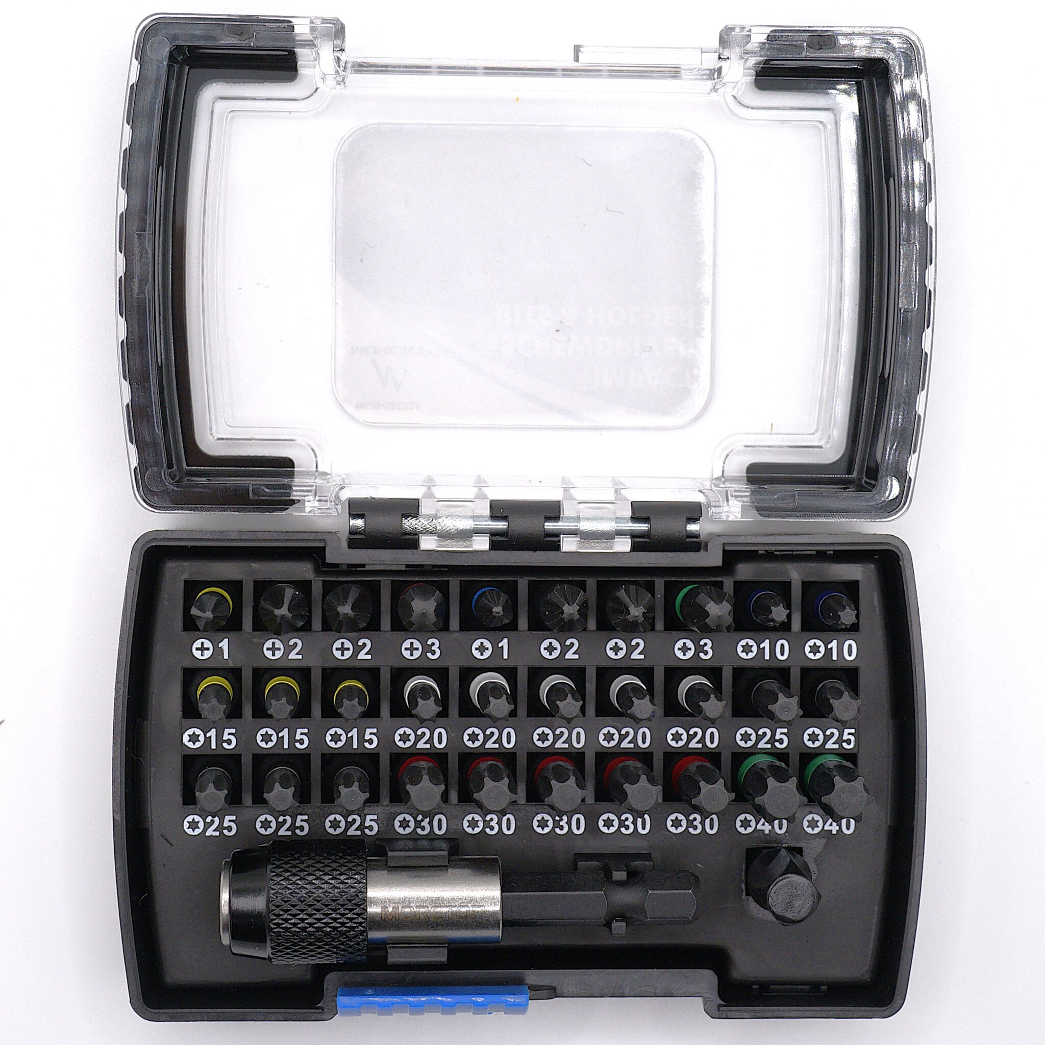 32 dele PRO slagbitssæt med slagfast bitholder. Varenummer: MSIB- SET32A