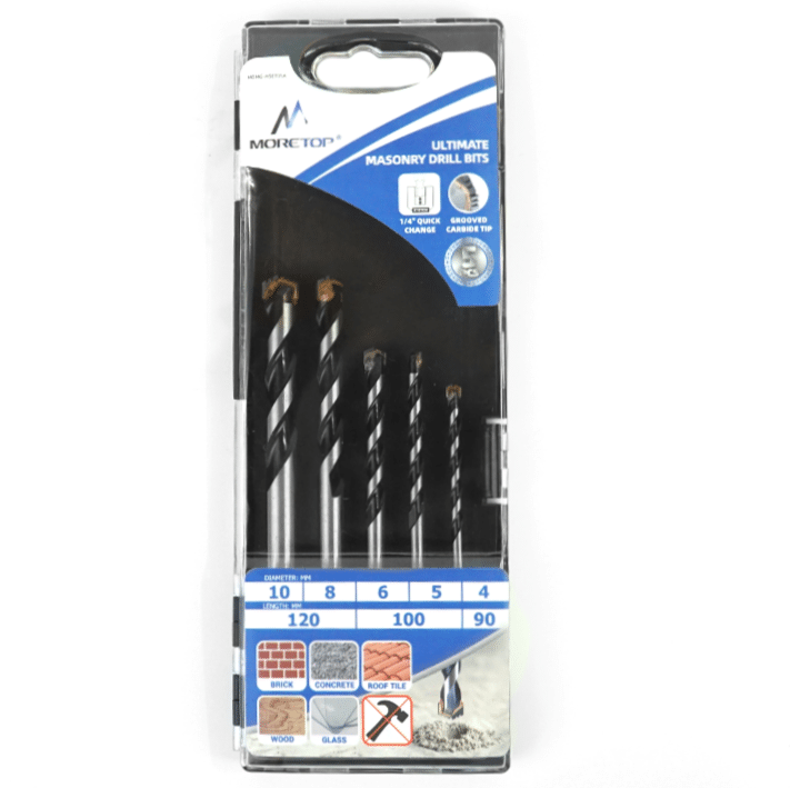 5 stk. KB skærende Super murbor i sæt. Varenummer: MDMG-HSET05A